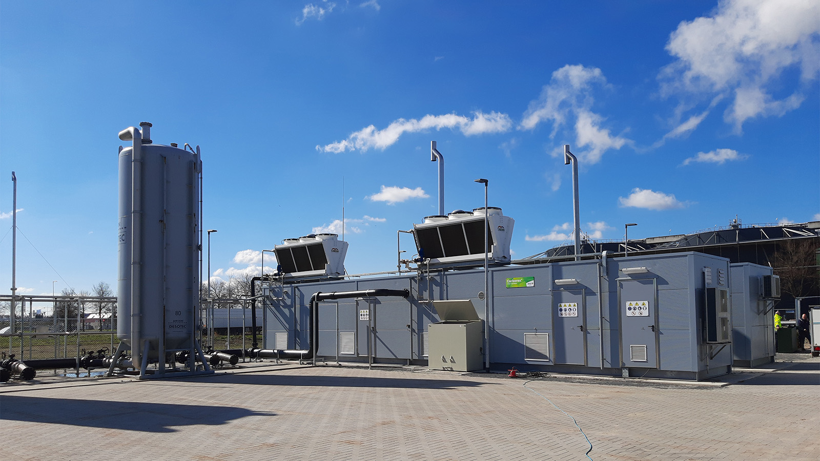 Groengasinstallatie bij rioolwaterzuivering in Amsterdam