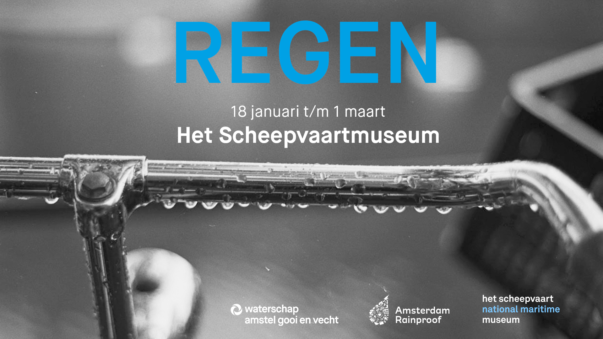Tentoonstelling REGEN in het Scheepvaartmuseum. Van 18 januari t/m 1 maart 2020.