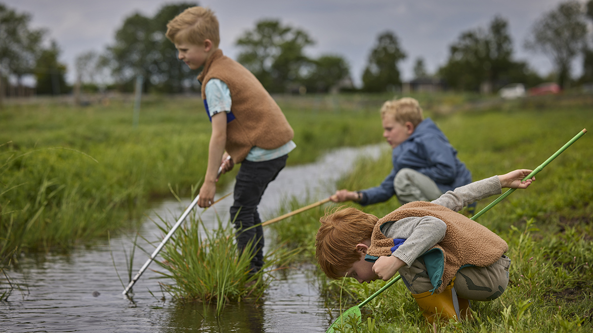 Kinderen met visnetten tijdens Slootjesdag.jpg