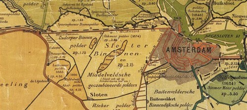 Deel van de 'Polderkaart van de landen tusschen Maas en IJ